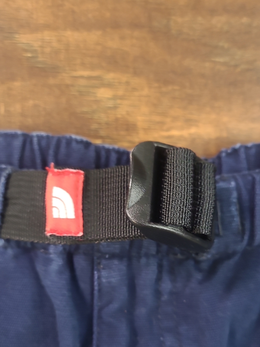 The North Face Navy Elastic Waist Shorts with Black Buckle - Picture 3 of 6